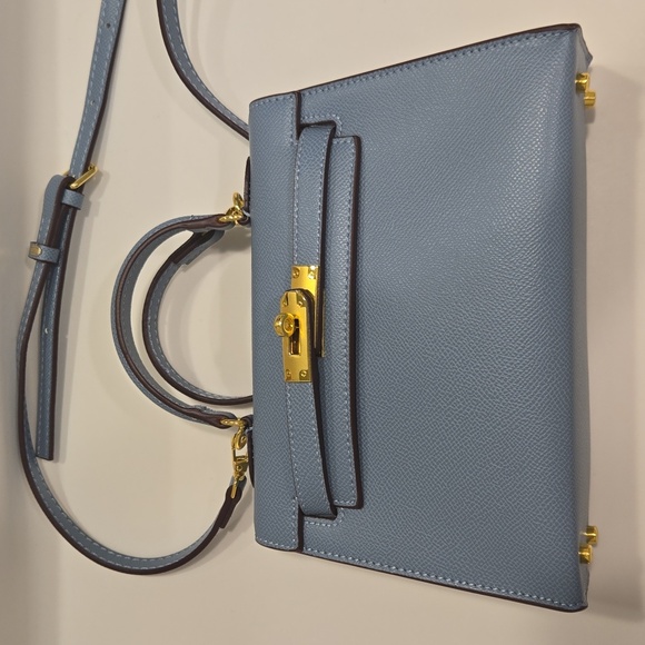 Mini Sellier Kelly Crossbody Bag Top Handle w/ Gold Hardware - Picture 9 of 9